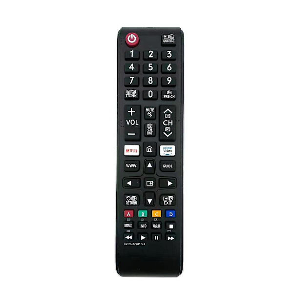Universa Bn59-01315a Bn59-01315d Bn59-01315b TV-fjärrkontroll med Netflix Prime Video Rakuten TV-knapp för Samsung Smart TV BN59-01315A
