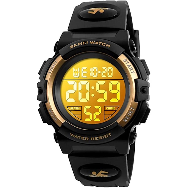 Barnklocka Digital Sport Vattentät Elektronisk Barnklocka Alarmklocka 12/24 H Stoppur Kalender Pojkflicka Armbandsur