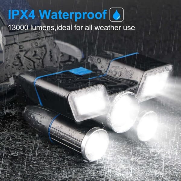 Hodelykt, vanntett og kraftig lommelykt, med 9 lysmoduser, USB oppladbar LED-hodelykt, aluminiumslegering