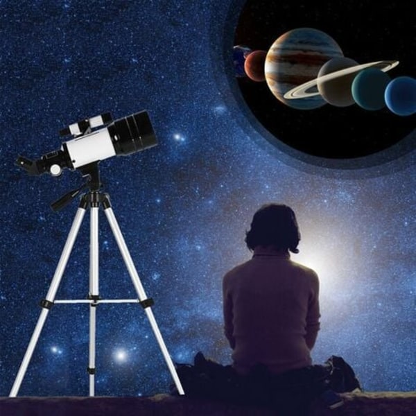 Model 30070 Højtydende Monokular 150X HD Astronomisk Teleskop, Hvid - Hvid