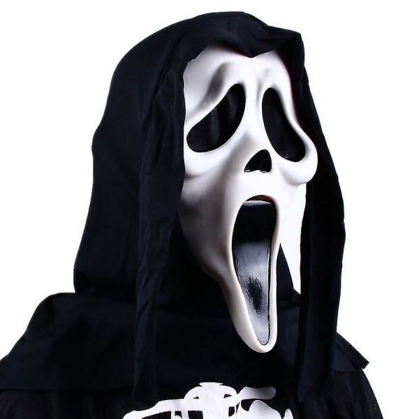 Film Scream Billy Loomis Killer Halloween Party Hemsk Skrämmande Mask Huva Cosplay Kostym Pvc Masker Prop