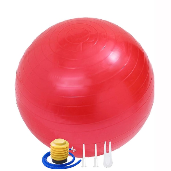 Träningsboll för balans, stabilitet, träning, yoga, pilates, hemma och på kontoret Red 65Cm