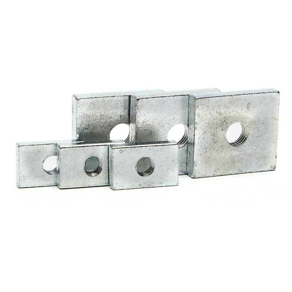 M4*20*13*3.5 hvit sink rektangulær mutter 10 stk galvanisert rektangulær mutter egnet for verksted