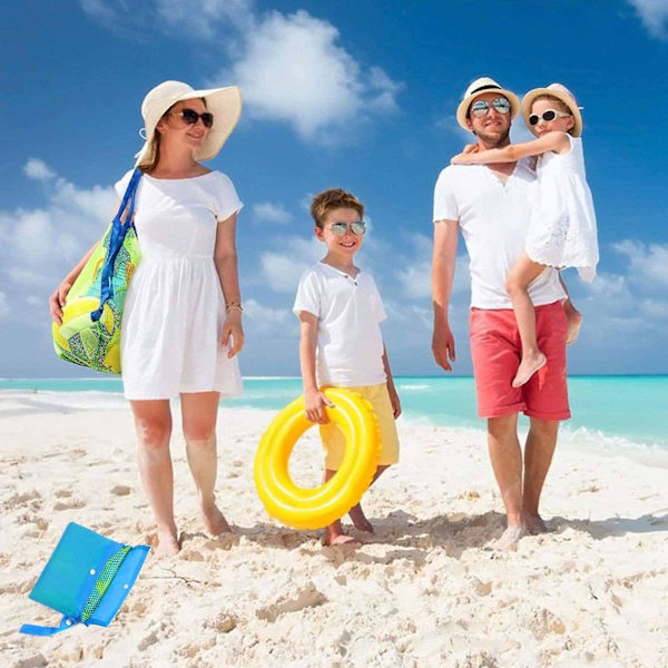 Mesh Strandtaske Ekstra Stor Strandtasker Og Totes Tote Rygsæk Legetøj Håndklæder Sand Væk Til Opbevaring Af Strandlegetøj Børnelegetøj Marked Madkurv Picnic Til
