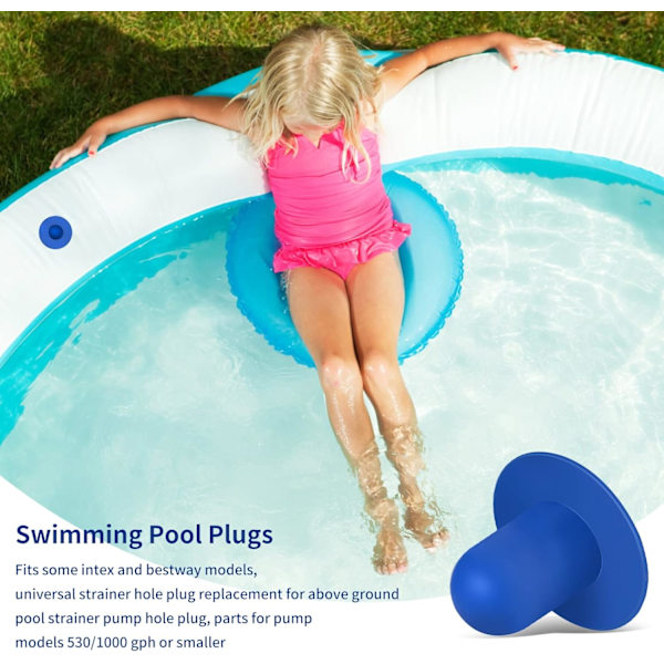 4 stycken blå pooltillbehör rörställ poolvägg