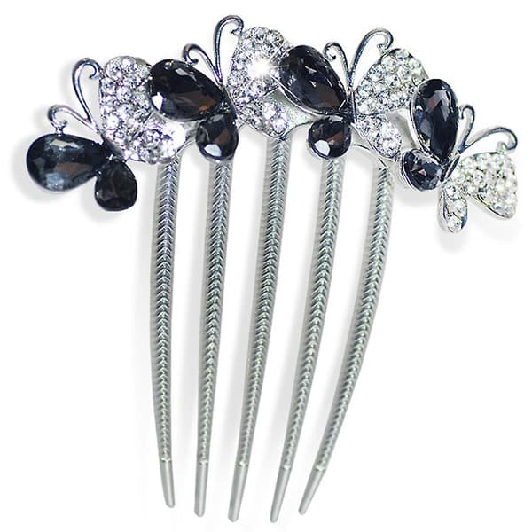 Sommerfugl Rhinestone Insert Kam Voksen Hodeplagg Hårnål Daglig Bruk Smykker Blue