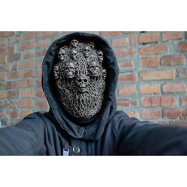 Cosplay Halloween Punk Läskig Skalle Mask Latex Masque Ansiktshjälm