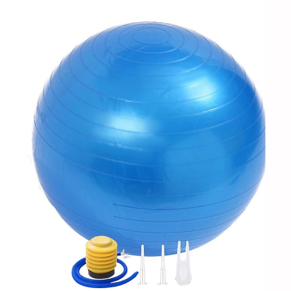 Träningsboll för balans, stabilitet, träning, yoga, pilates, hemma och på kontoret Blue 65Cm