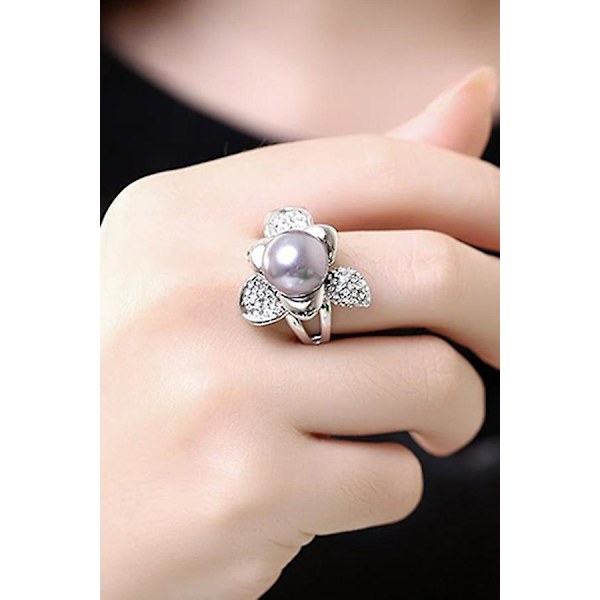Moderne nyeste skinnende simple ring Akr0286