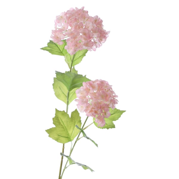 Konstgjord snöboll Viburnum grön hortensia 2 huvuden Naturlig naturtrogen Real Touch Konstgjord latex långstam hortensia för heminredning Utomhusbröllop D