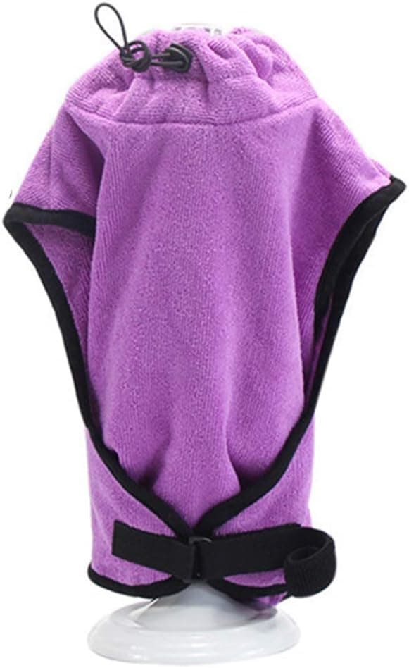 Mikrofiber Hundehåndklæde Hurtigtørrende Superabsorberende Blød Badekåbe til Hund og Kat Lilla (XL),