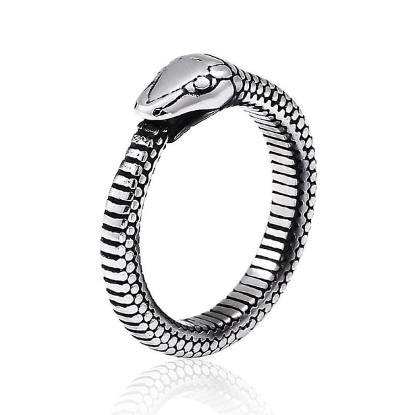 Retro Nordic Mythology Men Ouroboros Ring Punk Hip Hop Stainless Steel Biker Snake Ring For Men Women Fashion Jewelry Gifts