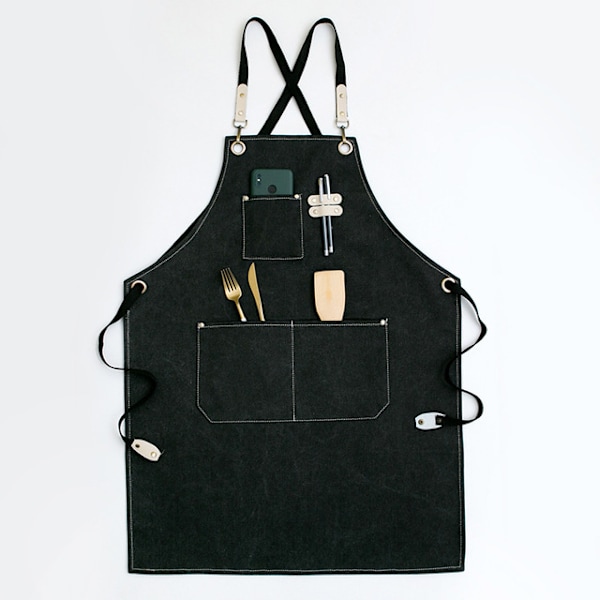 Justerbar Heavy Duty Vandtæt Canvas Arbejdsforklæde til Ingeniør, Tømrer, Barber, Køkken, Have, Keramik, Værksted,