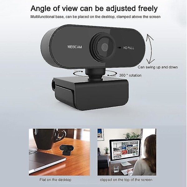1080P webkamera Full HD webkamera til computer videomøde klasse webkamera med mikrofon
