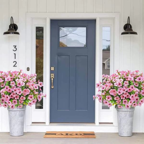 4 stycken 7-grens eucalyptus violett konstgjorda blombukett