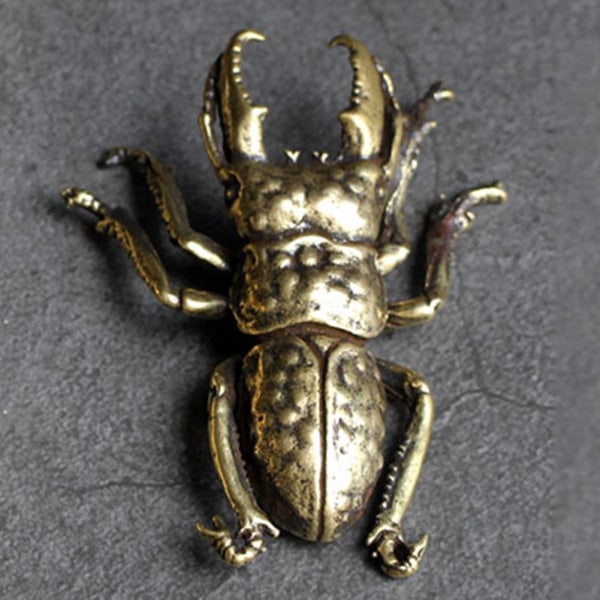 Study Beetle Figurine Personlighet Bronskonst Te Djur Skalbagge Skulptur För Skrivbord