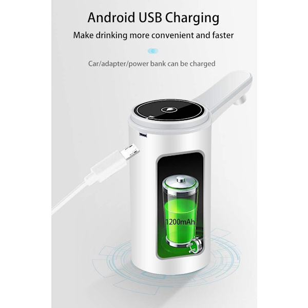 Automatisk vannpumpe, USB-ladedispenser