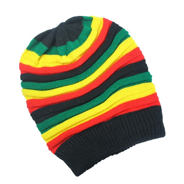 Jamaicanske Beanie Stribede Slouchy Vinterhatte