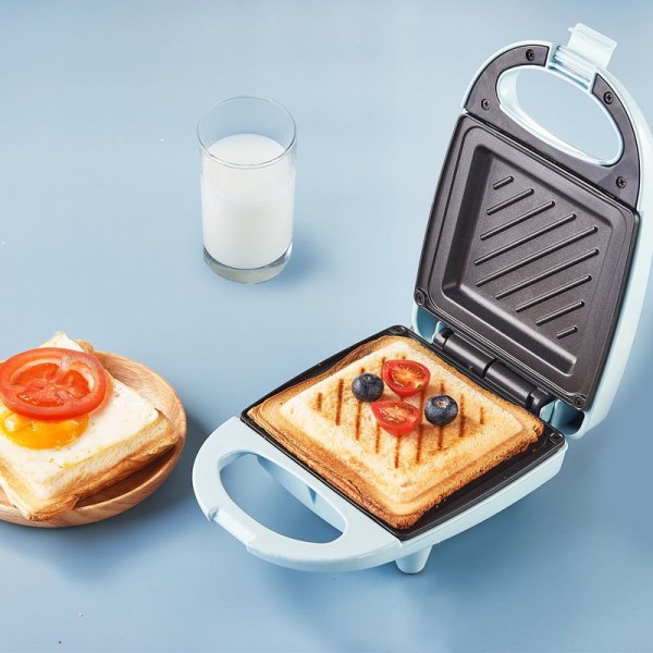 Sandwichmaskine Multifunktionel lys morgenmadsmaskine til hjemmet Morandi Blue Blue