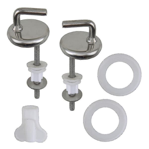 2X Toiletlåg Hængsler Top Fix Toiletsæde Beslag Quick Release Hængsler Stål