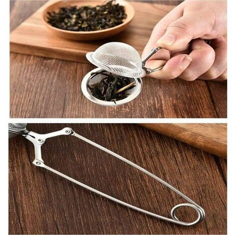 Kuleformet te-infuser i RUSTFRITT STÅL Tekuleklemme Tesil Kryddertang Teklype i rustfritt stål for kopp T
