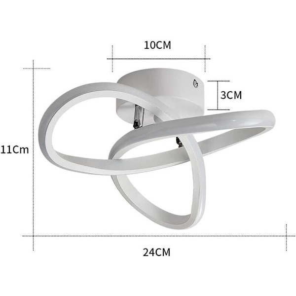 Hvid kløver hvidt lys LED enkel moderne gang korridor soveværelse stue personlighed kreativ loftslampe, til liv