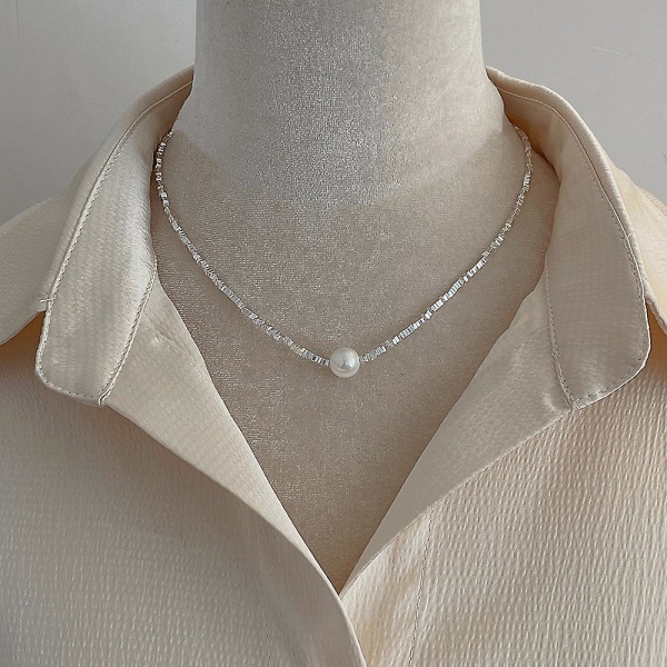 Halsband Pärla Oregelbunden Flickor Mode Smycken Ac3032 A91