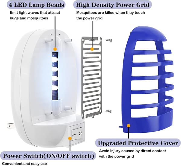 1 st Bug Zapper Inomhus, Flugdödare, Flugfångare med UV