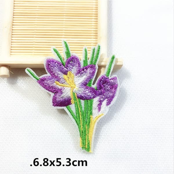 11 stk. broderte retro blomstermerker Boho rosebukett