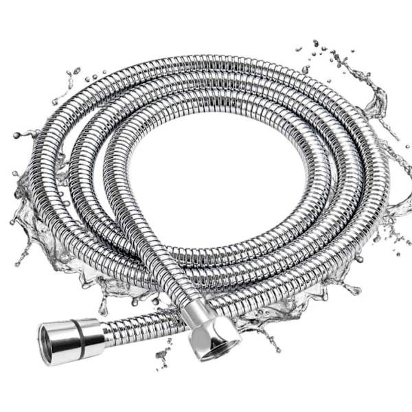 Dusch slang, rostfritt stål, silver, 2M
