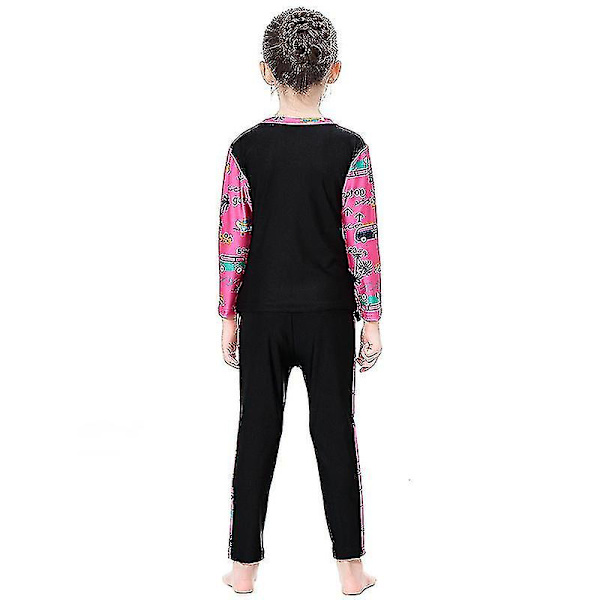 3-pack Muslimsk Badkläder för Flickor - Burkini, Islamisk Baddräkt, Strandkläder Black 5-6 Years