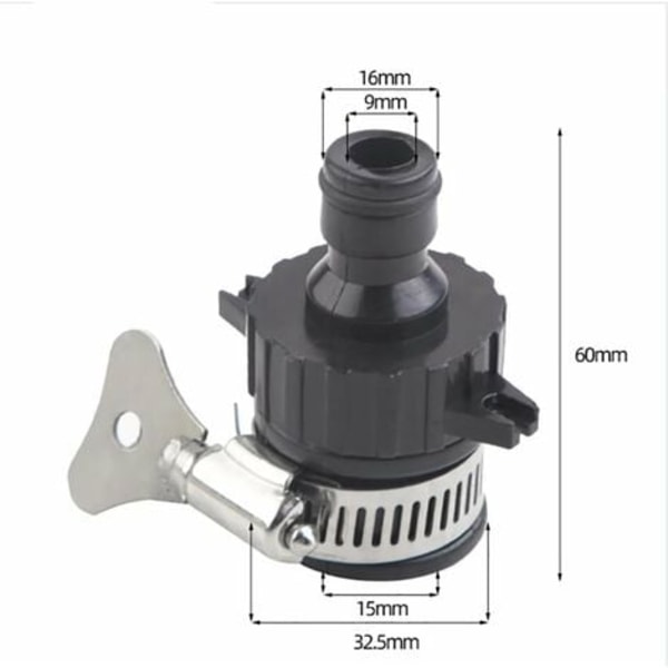Universal Haneforbindelse Hurtigkobling Vandhane Adapter Multifunktionel Holdbar Vandslange Haneforbindelse