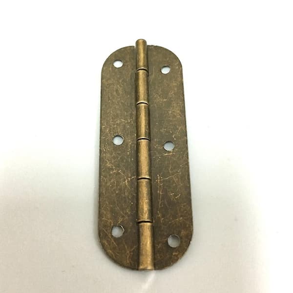 2x Vintage Antik Messing Mini Hængsler til Træmøbelkasse Hardware #4