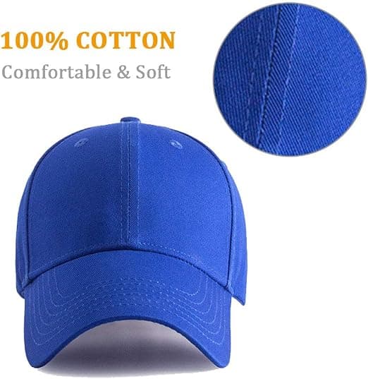 Baseball Cap Klassisk 6 Panel Justerbar Sportshat til Mænd og