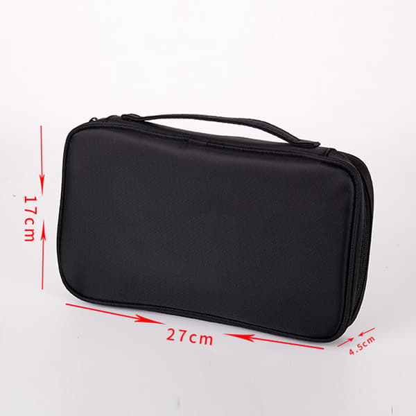 1 stk. Sort Makeupbørste Taske Rejse Kosmetik Organizer