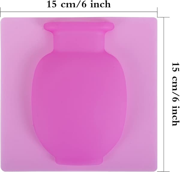 3 stycken (vit+rosa+blå) Silikonvas, Magisk Silikonvas