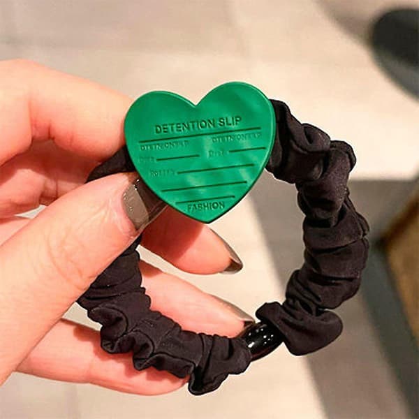 Hårband med hästsvans, Grön Hårring Elastisk Wrap Hårrep Hårtillbehör Advanced Green Black Edge Green Love