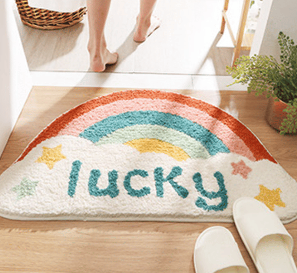 Lucky Rainbow Halvsirkel Dørmatte 45*75cm