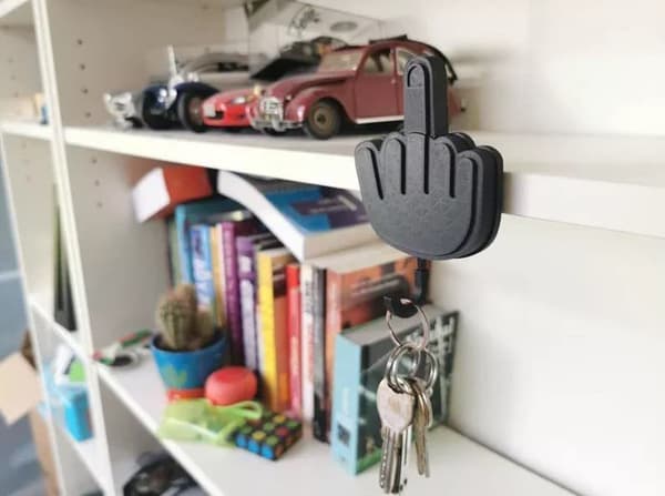 Sort Nøgleholder med Langfinger/Sjov Gaveidé Selvklæbende