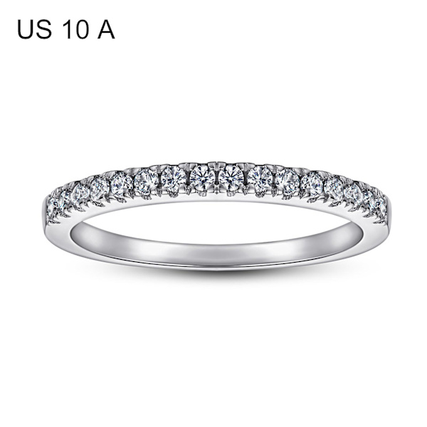 Elegant Damring i Modern Stil, Silver Effekt, Snygg Smycke för Kvinnor Rose Gold US 10 A