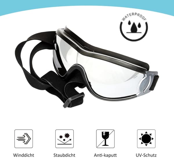 Netive Hundebriller Vanntette Vindtette for Store og Middelsstore Hunder