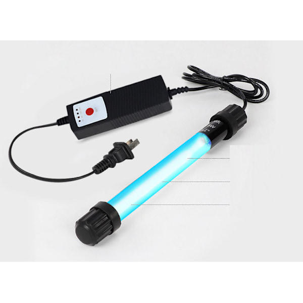Akvarie bakteriedrepende lampe, uv-lampe, akvarie ultrafiolett desinfeksjonslampe, uv-dykkesteriliseringslampe, innebygd fiskedamlampe (13W, timer),