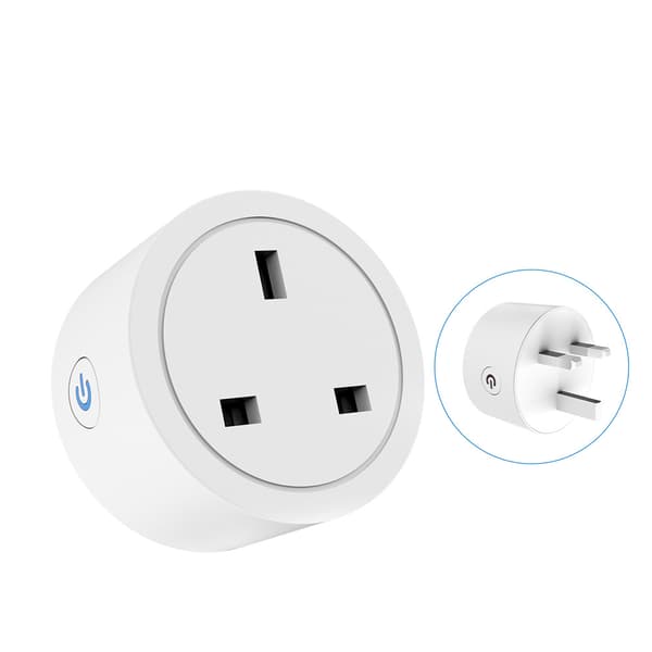 Rejseadapter fra Storbritannien til Frankrig/Europa, hvid