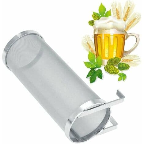 Ølsilfilter, 300 mikron rustfritt stål hjemmelaget filter, 10*4 tommer, 1 stk