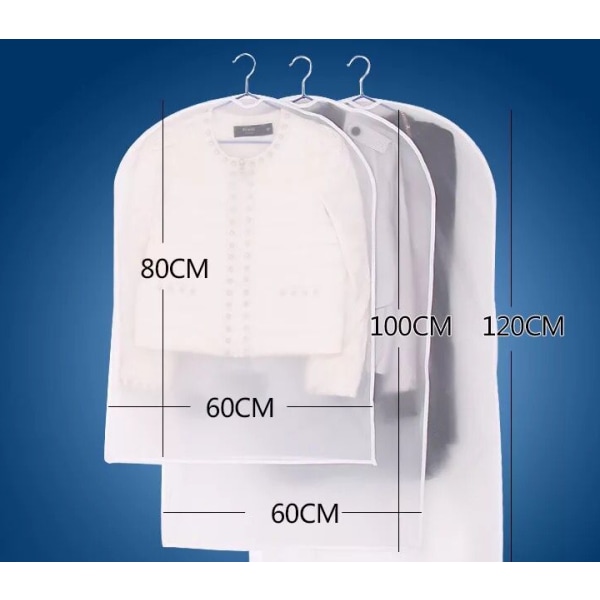3 st klädstövsöverdrag, dammskyddsbag, förvaringsväska, dammskyddshängväska, dammskyddsklädöverdrag (bottenöppning utan blixtlås, extra storlek 60*120cm