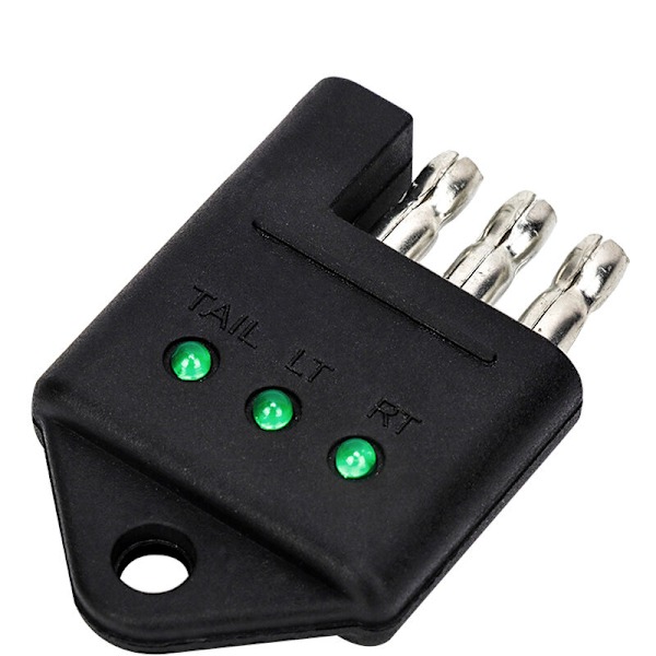 4-polet trailer-tester-stik, lige trailer, autolampe, linjetester