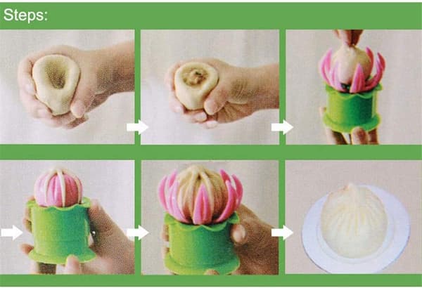 2 st Kreativ Handgjord Dumplingform, Baozi-form, DIY