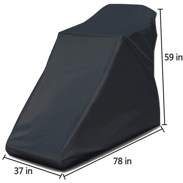 Taittumaton juoksumaton cover, juoksukoneen cover kiristysnyörillä sisä- ja ulkokäyttöön (musta, 78" X 37" X 59")