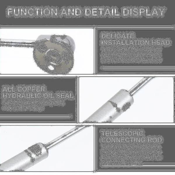 1 Par Hydrauliskt Tryckstöd Säkerhetslyftstöd Gasfjäder Lockstag Guld 20N