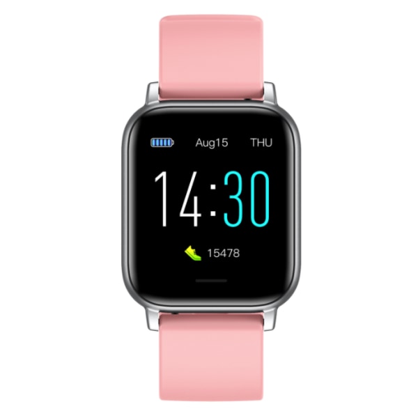 Smart Watch, Heart Rate Sleep Fitness Termometer Step Bluetooth Watch (Pink),